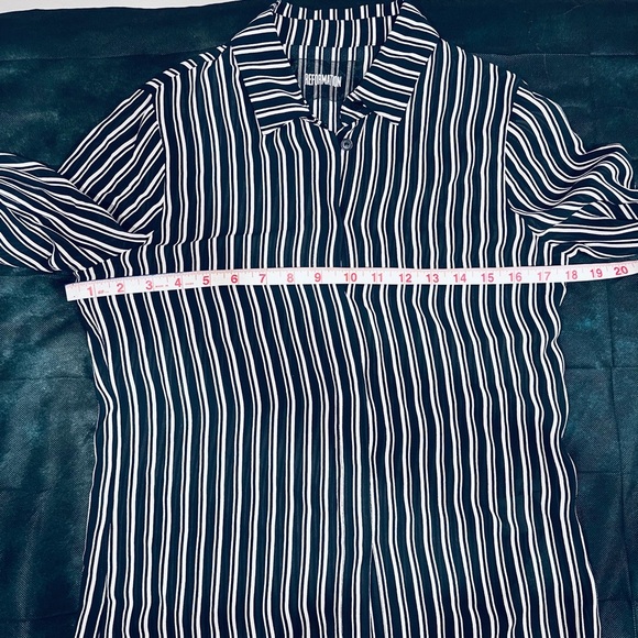 š„Reformation Black and Tan Striped Women's Topš„ Women - Picture 4 of 6